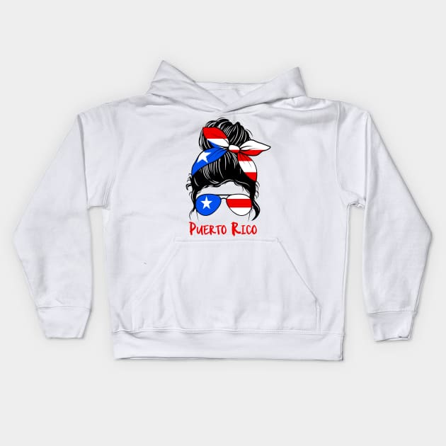 Puerto Rican Girl Puertoriqueña Puerto Rico Girl Kids Hoodie by JayD World